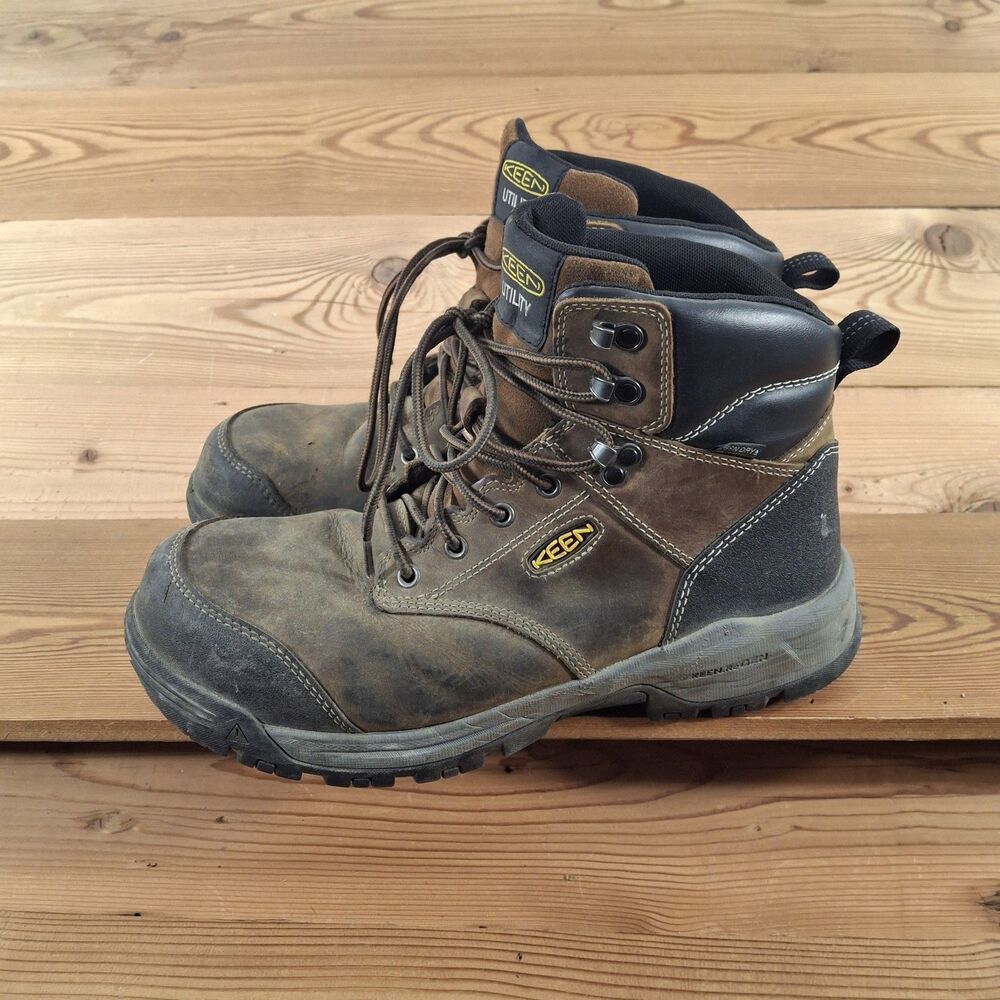 KEEN Utility Boots Mens Size 11EE Brown Leather Safety Toe Work ASTM F2413-18 - Picture 4 of 9